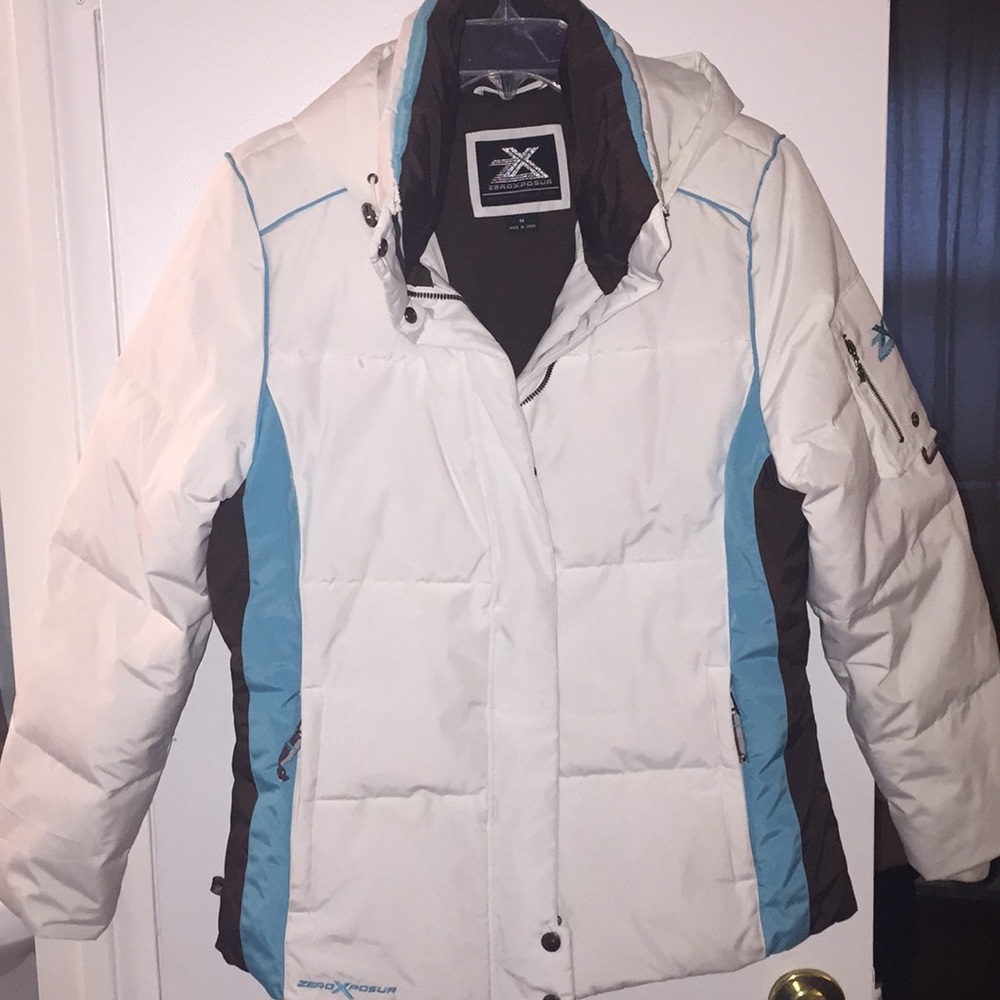 Zeroxposur white winter ❄️ ski jacket sz Medium
